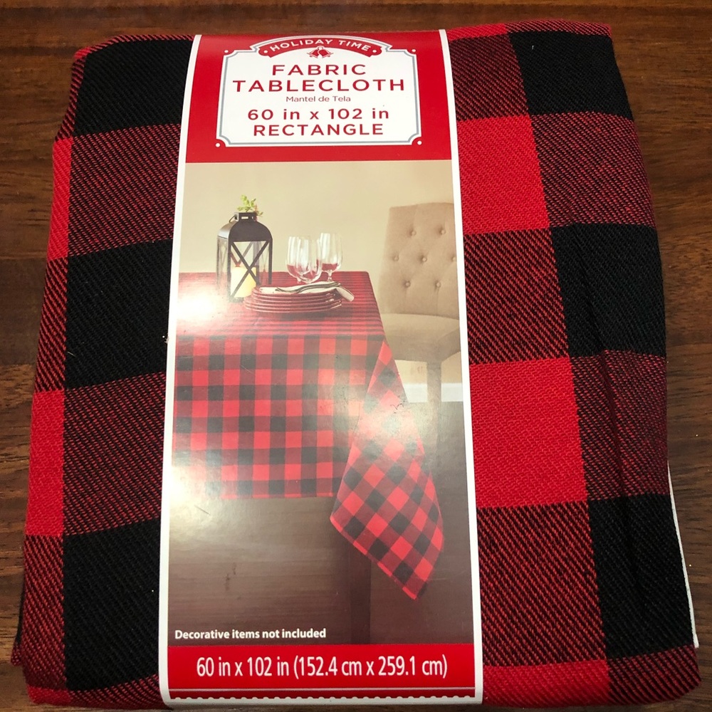 Buffalo check tablecloth size 60 in x 102 in